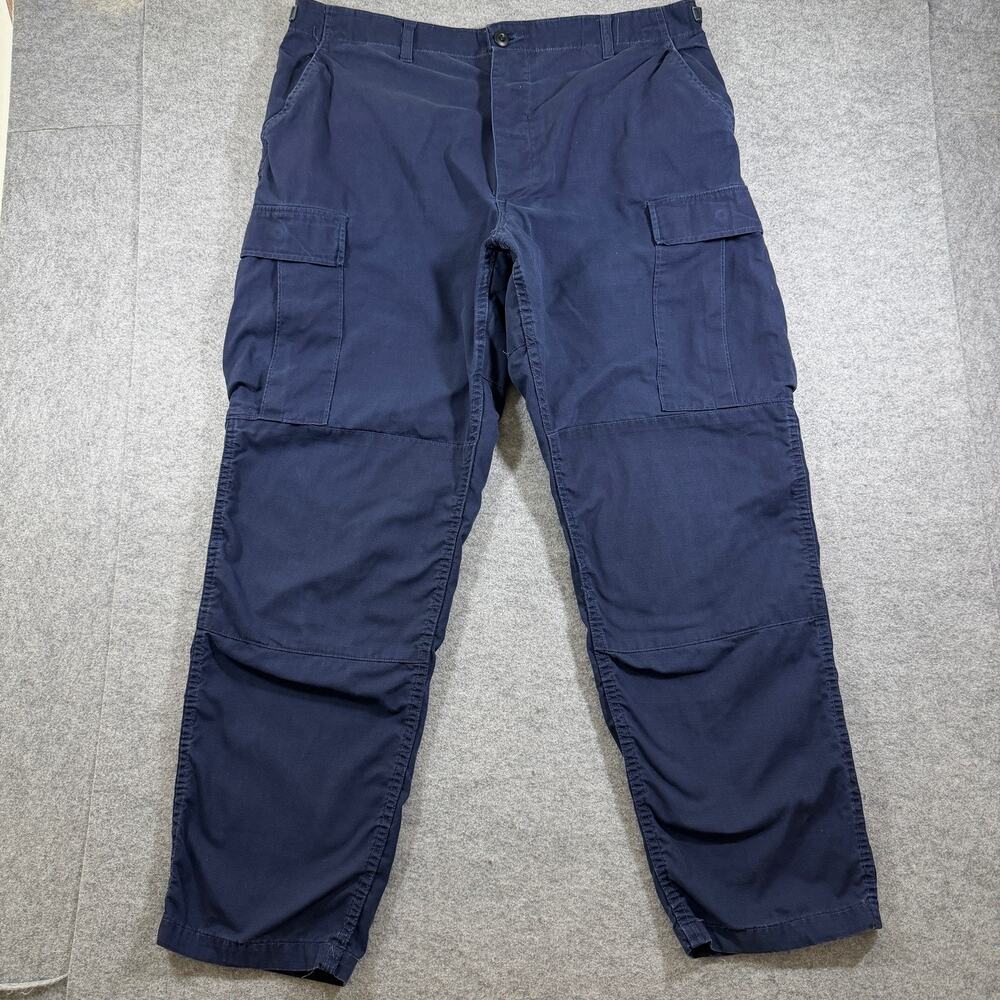 Propper Cargo Pants Mens L Navy Ripstop Tactical Combat Utility Adjustable Waist